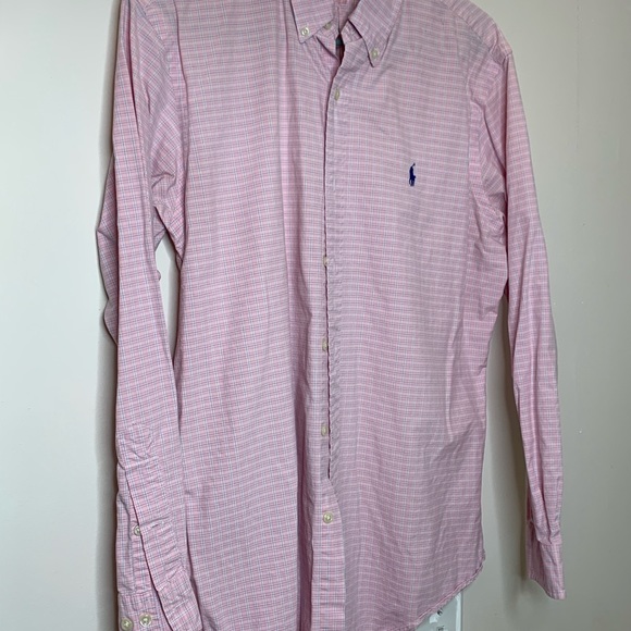 Pink Ralph Lauren Button Down Size 15 1/2 - Picture 2 of 6